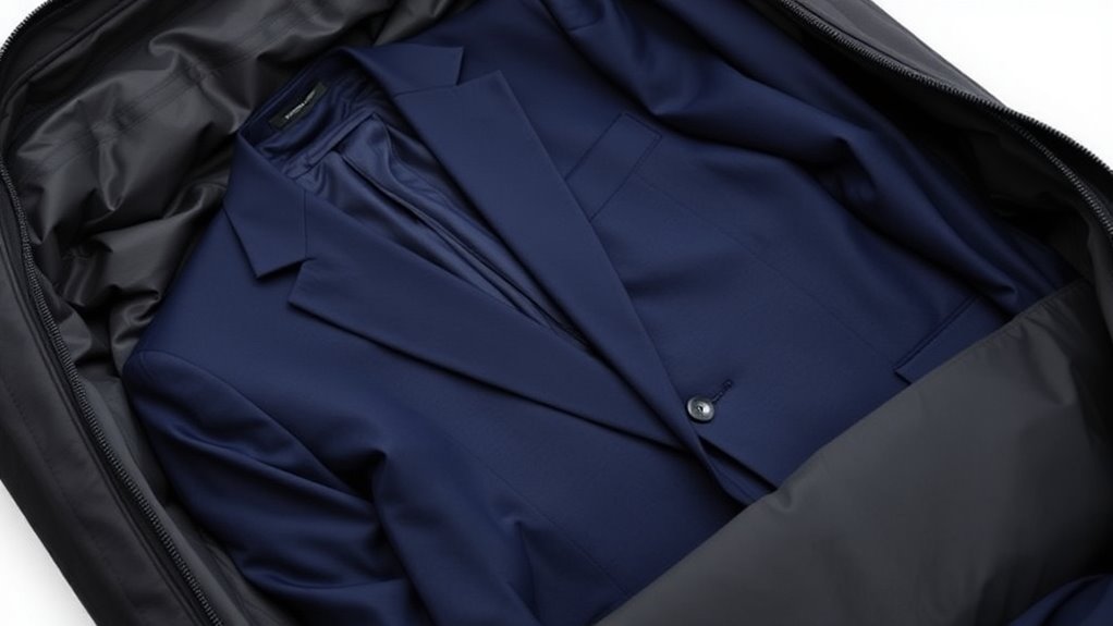 careful suit folding technique