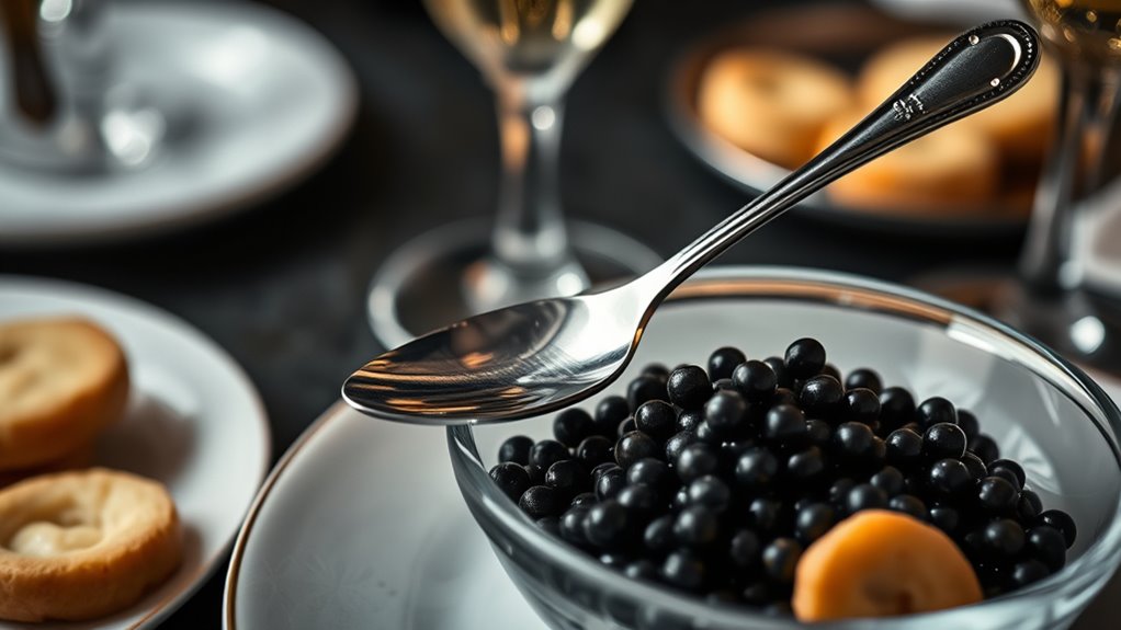 caviar serving and pairing