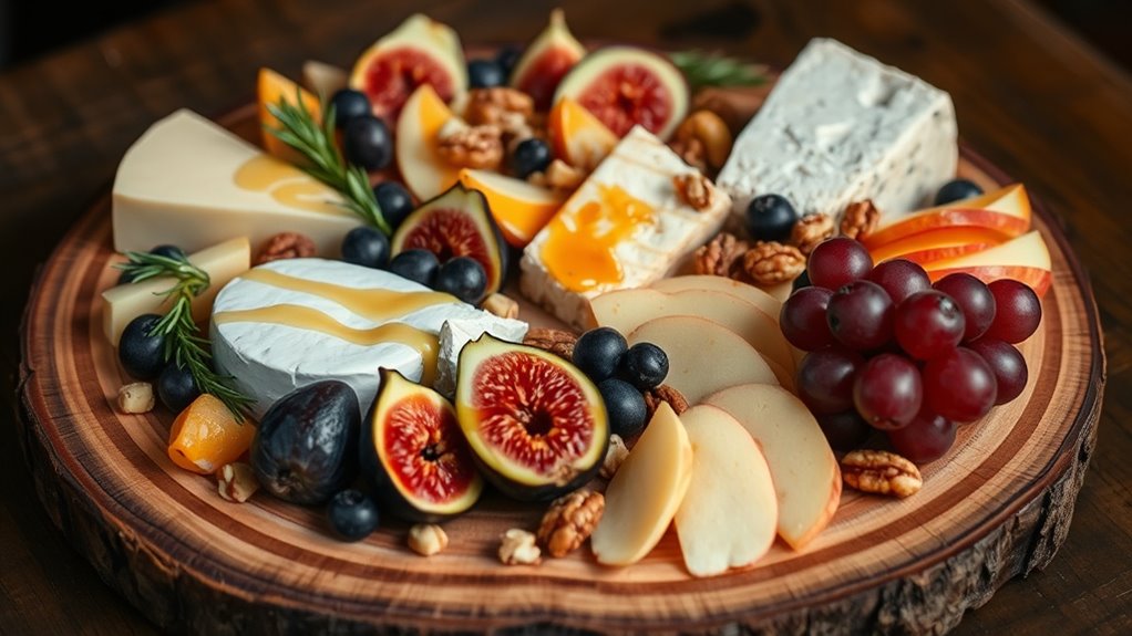 colorful layered cheese arrangement