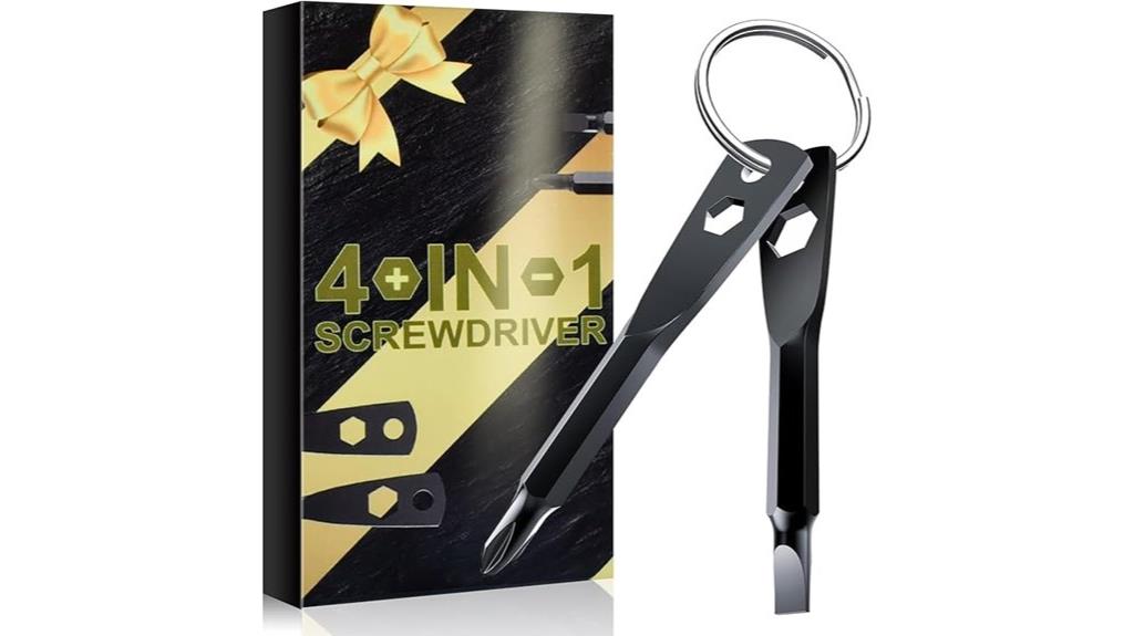compact men s screwdriver keychain