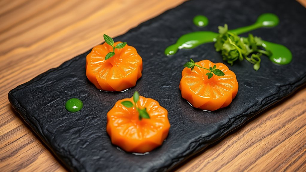 elegant artistic food presentation