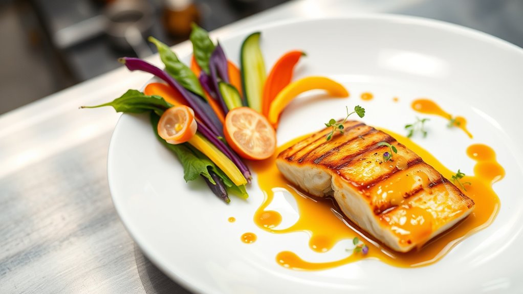 elegant colorful harmonious plating