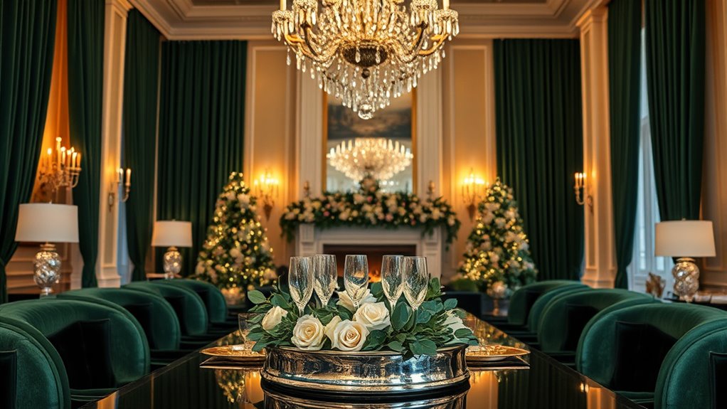 elegant lush reflective decor