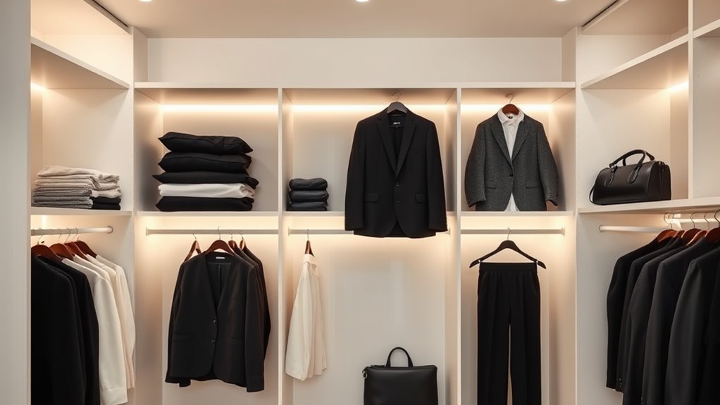 elegant minimalist wardrobe system