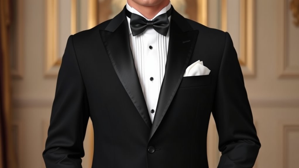 elegant tuxedo with accessories