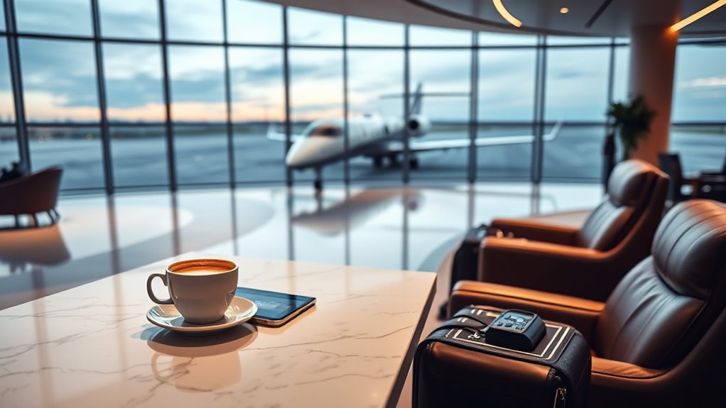 enjoy airport lounge benefits