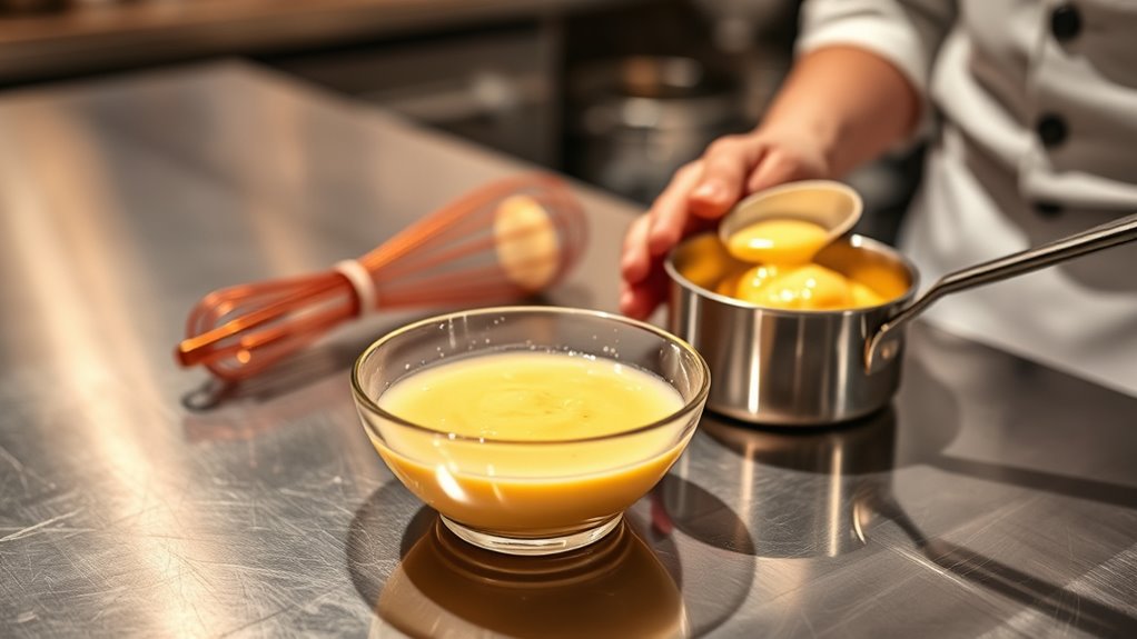 gentle heat steady whisking