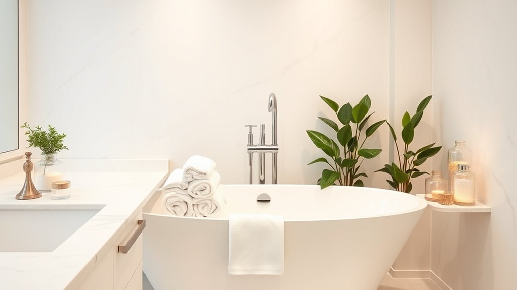 keep bathroom tidy and sanitized