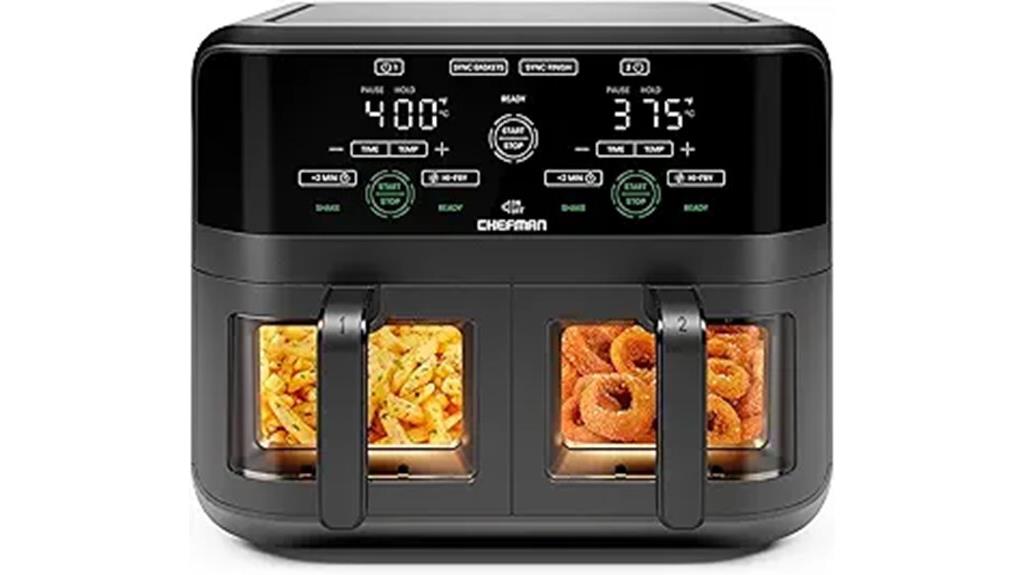 large capacity dual basket fryer