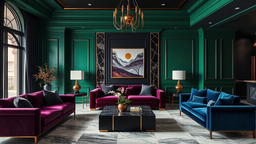 luxurious bold color combinations