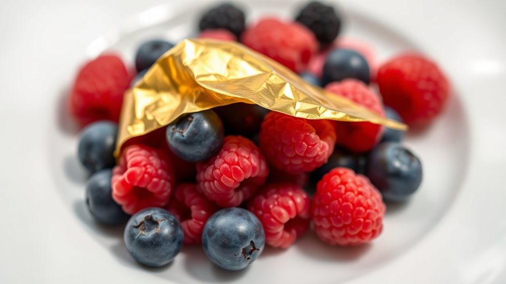 luxurious shimmering edible decoration