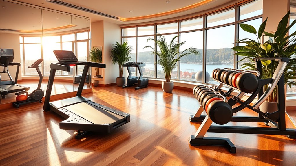 luxury home workout space