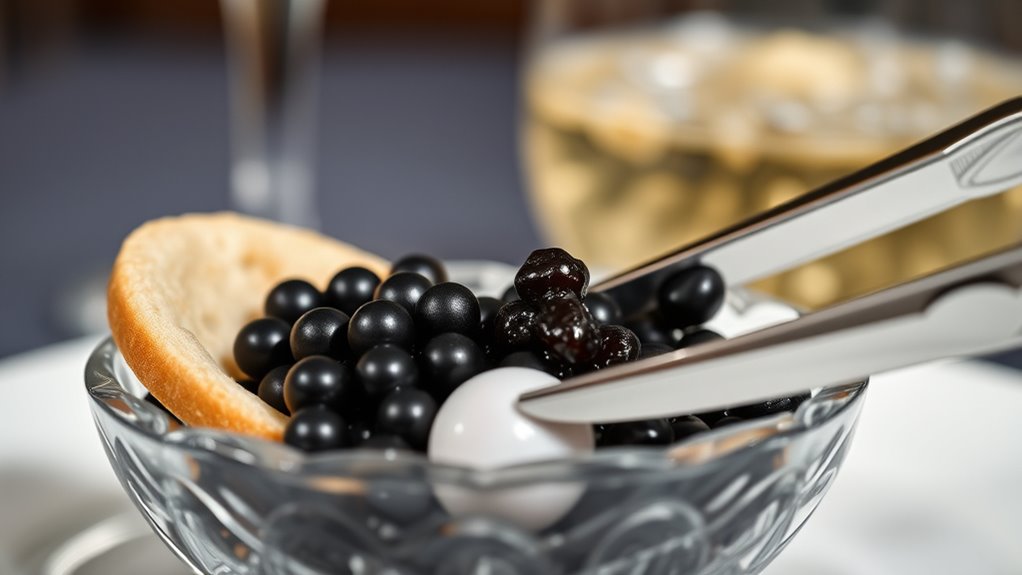 proper caviar serving technique