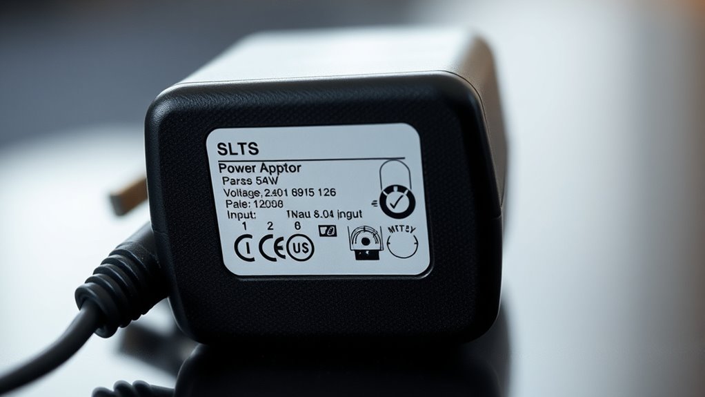 read adapter label details