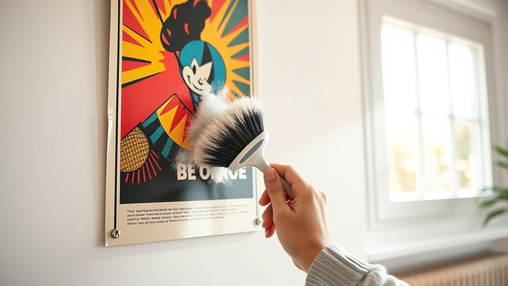 safe poster cleaning techniques