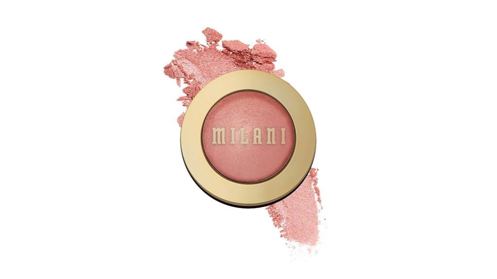 shimmering baked blush powder