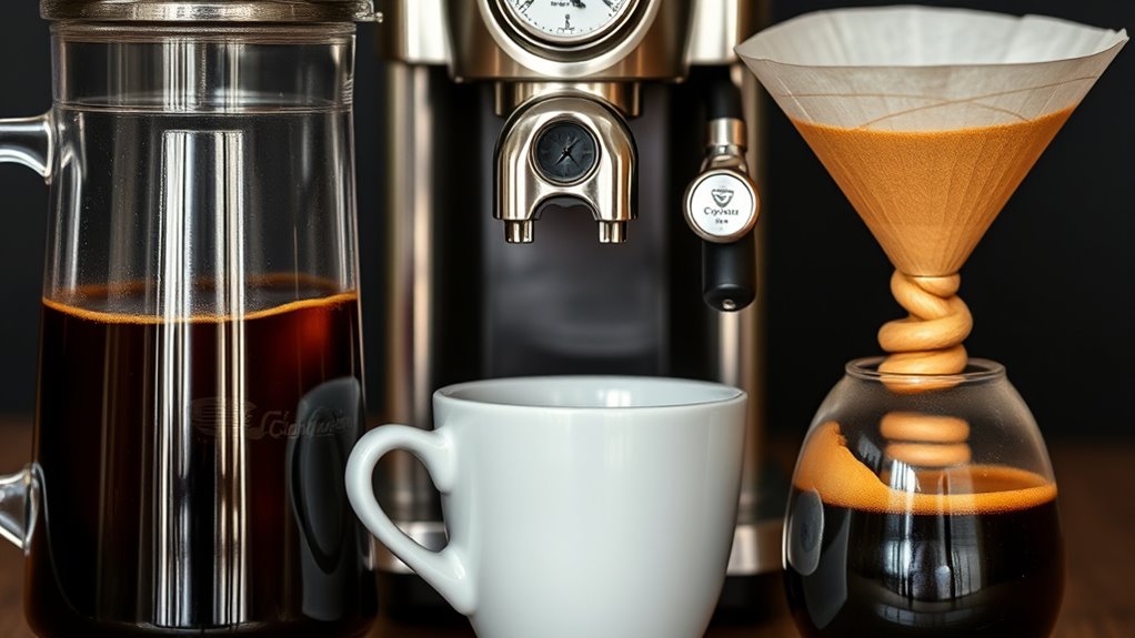 simple quick coffee brewing