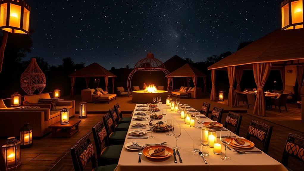 starlit gourmet outdoor feast