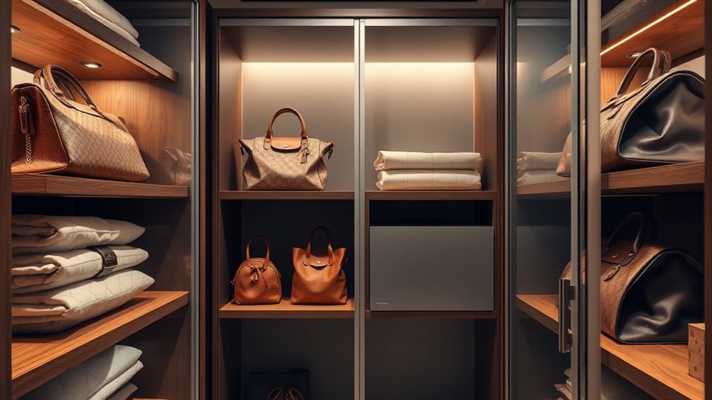 store handbags in dry shade