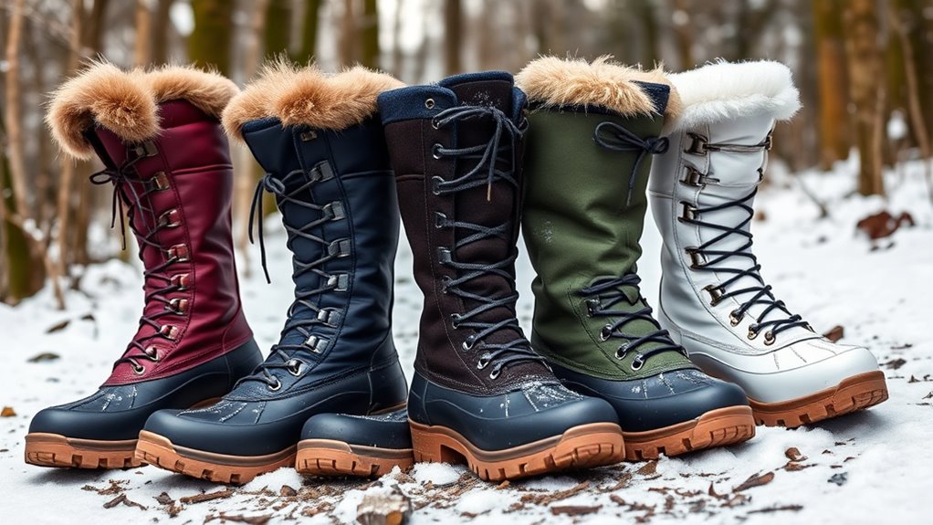 stylish waterproof snow boots