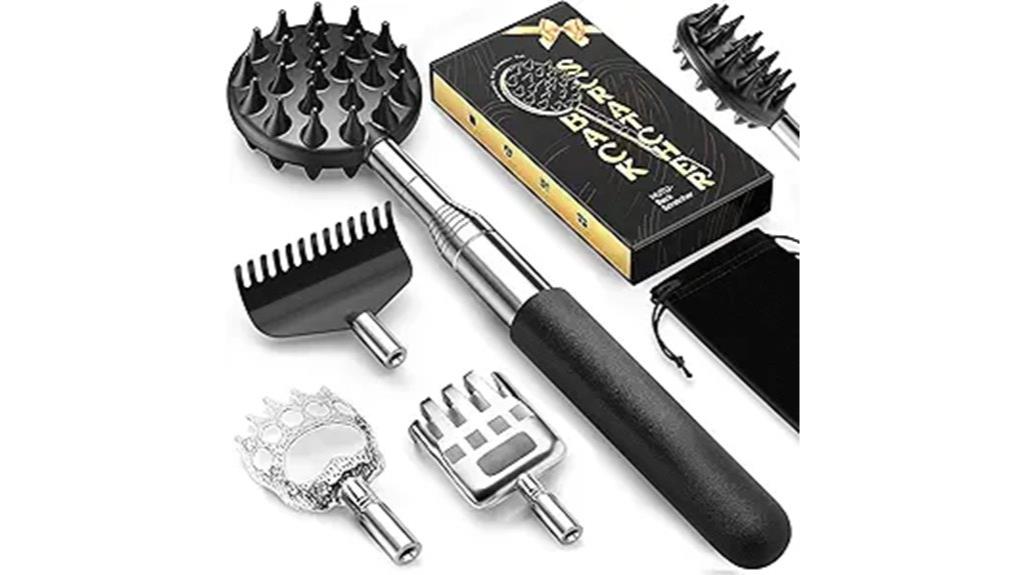 telescoping detachable back scratchers