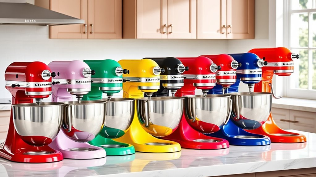 top kitchenaid mixer colors