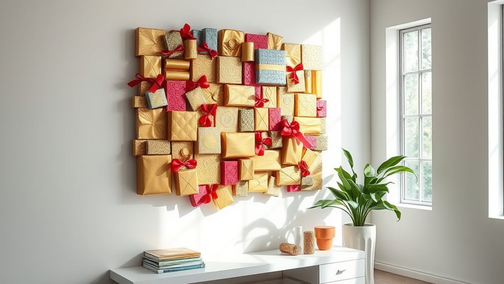 upcycled packaging wall art