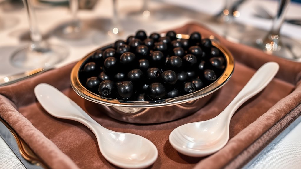 use non metallic serving utensils