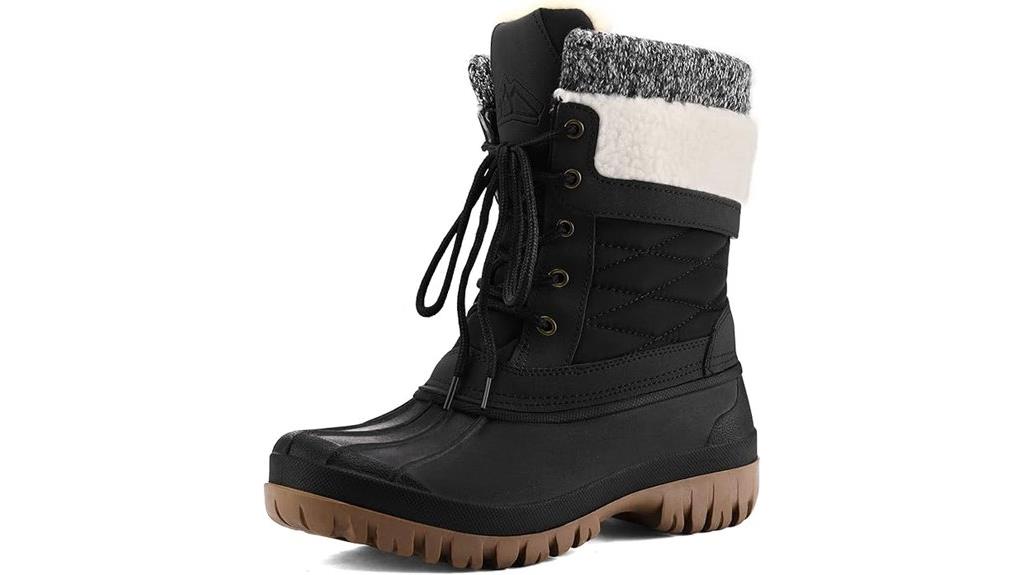 waterproof fur lined snow boots
