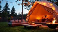 backyard luxury glamping experience
