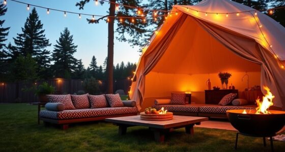 backyard luxury glamping experience