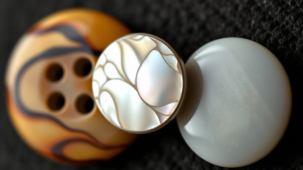 buttons horn pearl urea