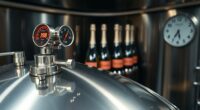 champagne pressure temperature duration
