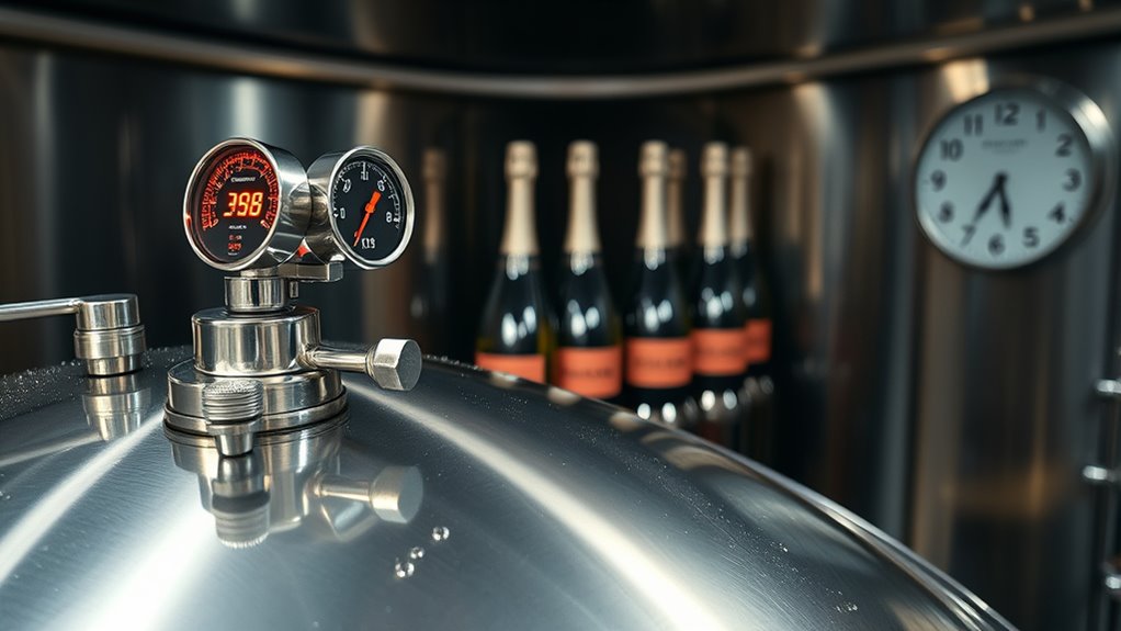 champagne pressure temperature duration