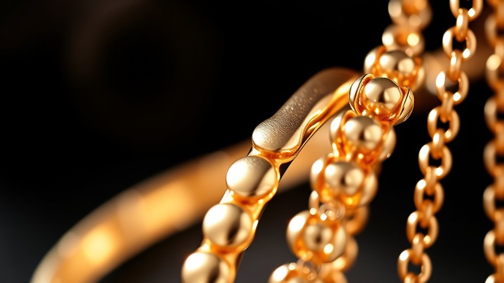 different shades of gold