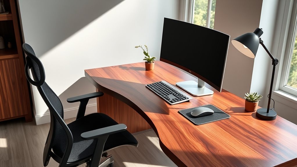ergonomic organized stylish workspace