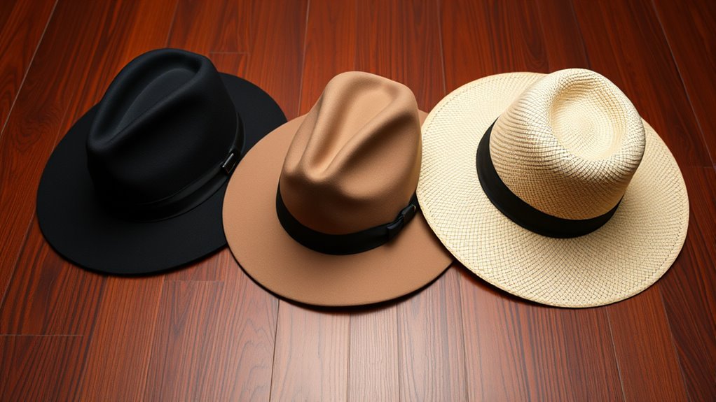 hat materials and styling