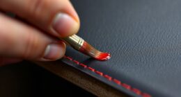 leather edge painting process