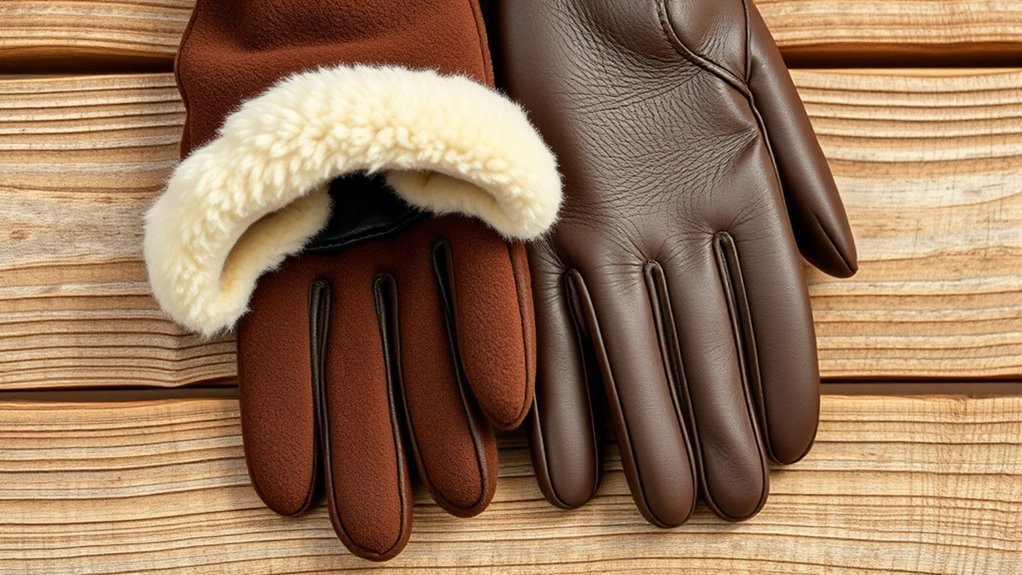 lined gloves offer warmth