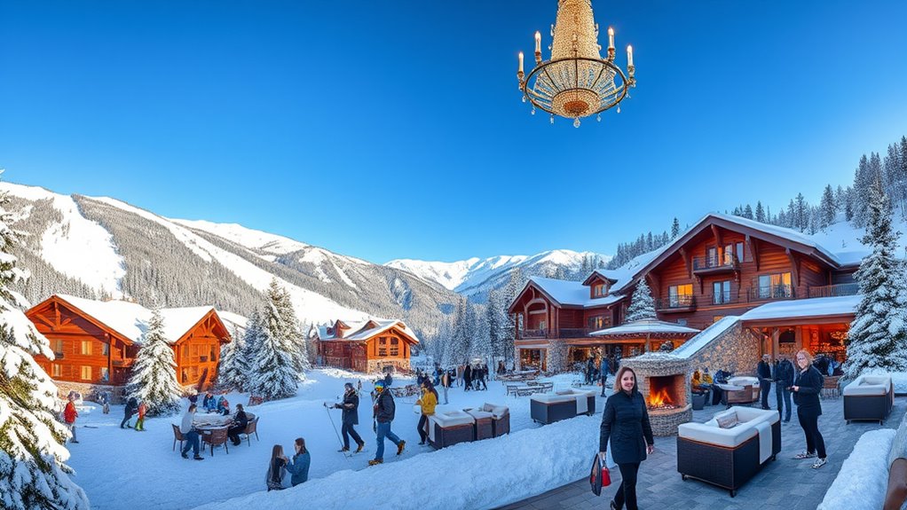 luxurious exclusive ski retreat