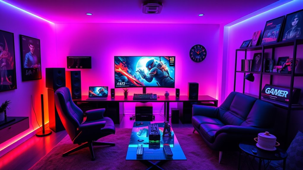 luxury gaming room setup