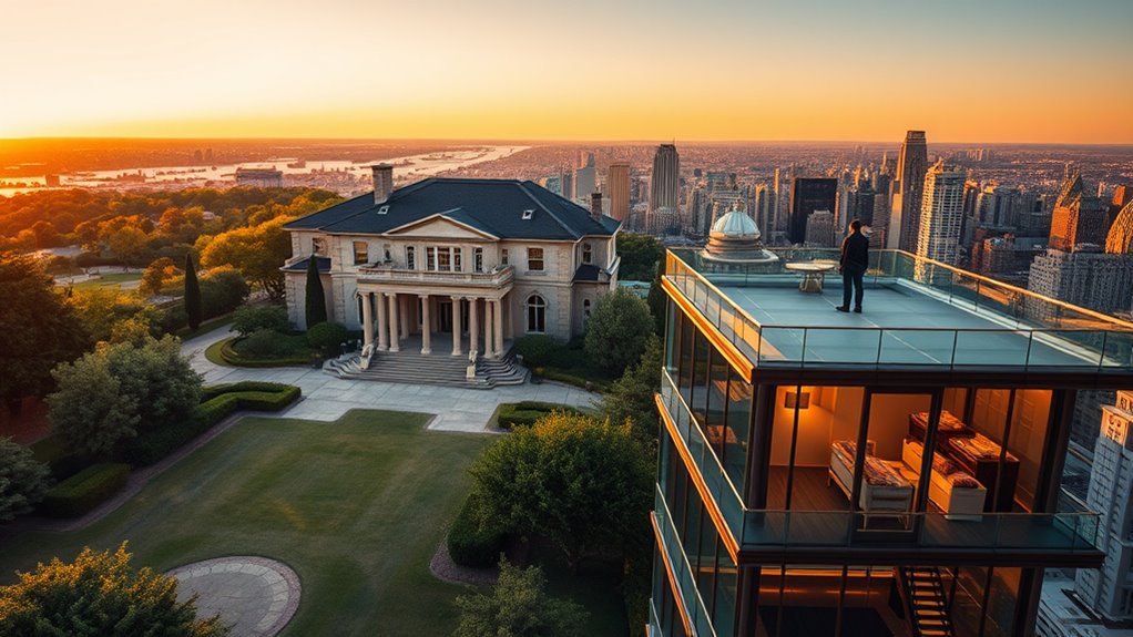 luxury living space versus city