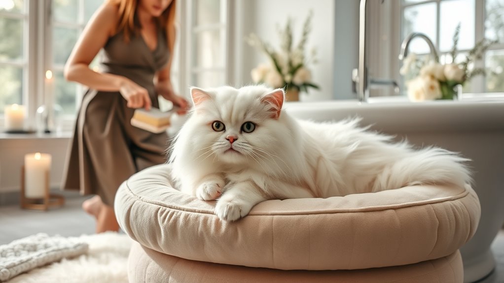 luxury pet pampering routine