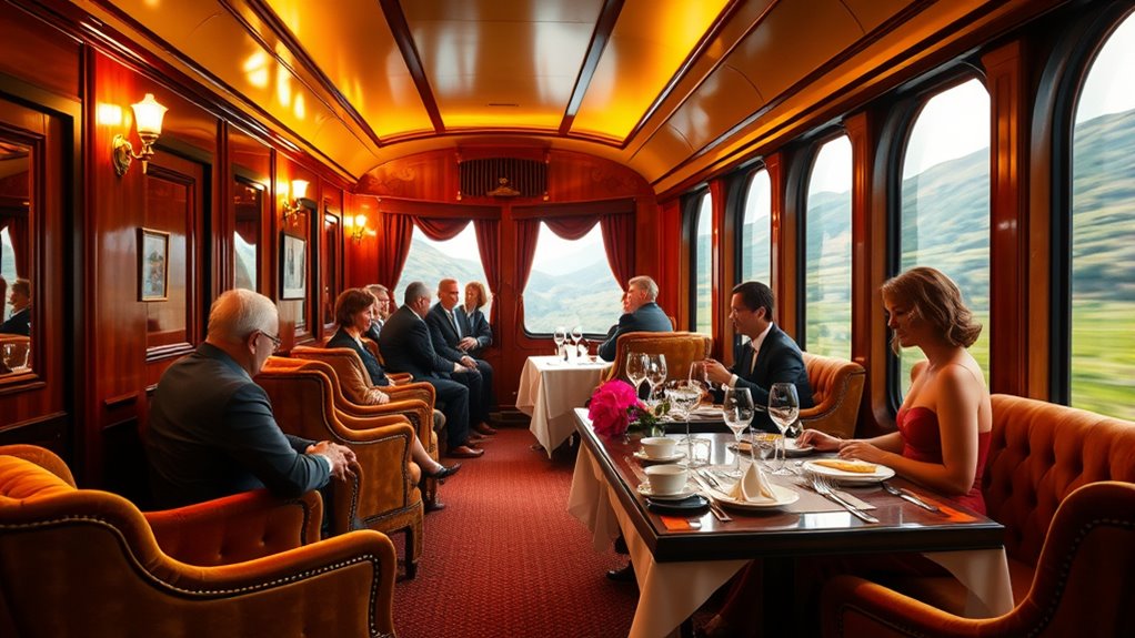 luxury train private dining