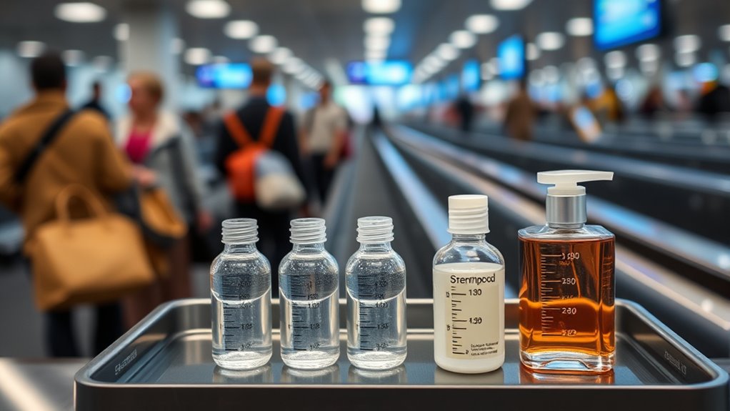 pack liquids in compliant containers