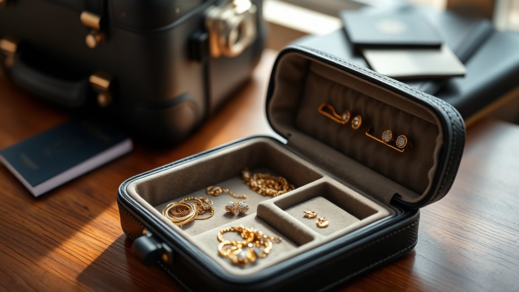 secure organized jewelry travel