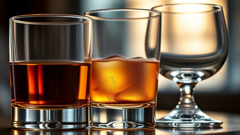 types of whiskey glasses