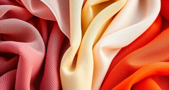 varied scarf fabrics and sizes