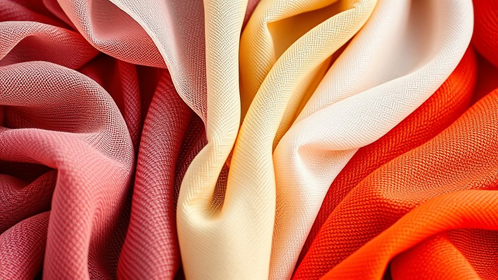varied scarf fabrics and sizes