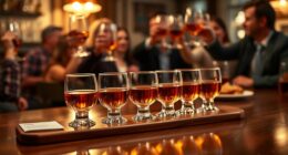 whiskey tasting party setup